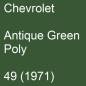 Preview: Chevrolet, Antique Green Poly, 49 (1971).